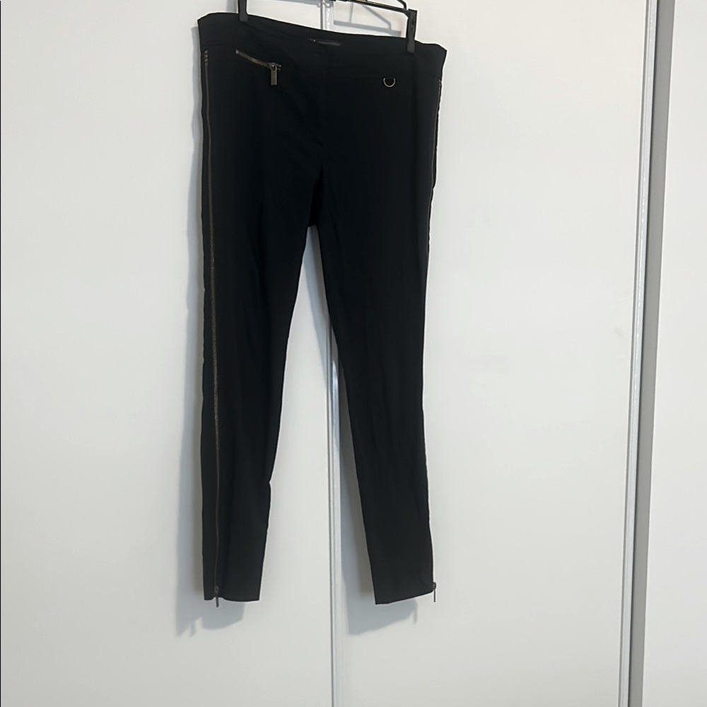 Armani Exchange Black Dress Pants Slim Fit and full length zipper on a side